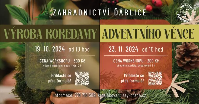 POZVÁNKA: Podzimní soboty v zahradnictví. Přijďte tvořit do Ďáblic