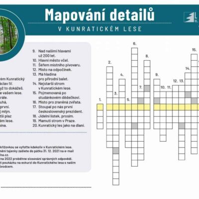 Mapování detailů v Kunratickém lese. Hra, se kterou prozkoumáte celý les